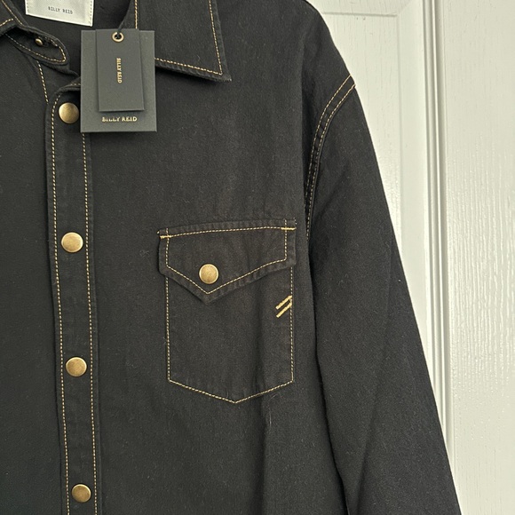 Billy Reid Shoals Black Denim Button-Up Shirt. Size L - Picture 11 of 13